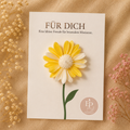 Blumenkerze auf Grußkarte
